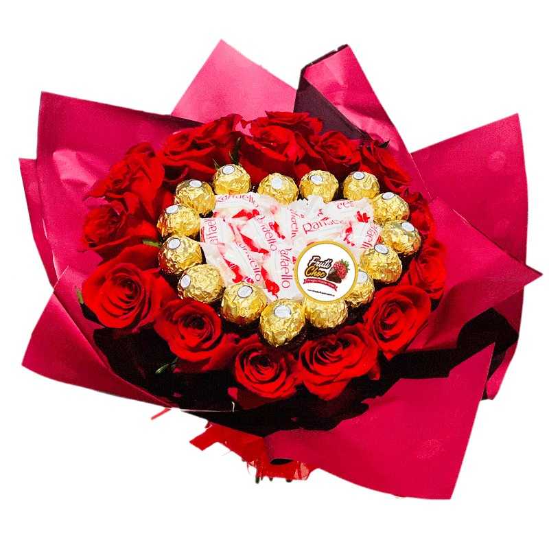 Arreglos Frutales Quito - Ramo de Rosas Rafaello